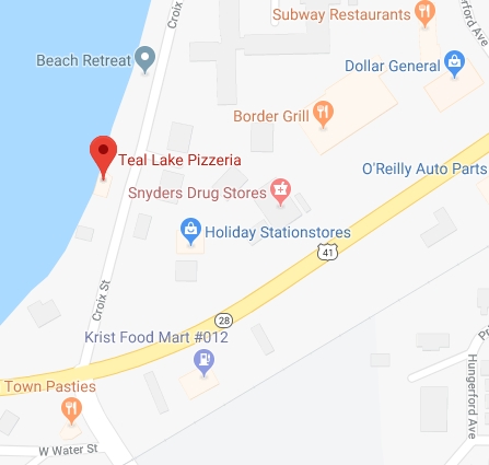 Find Teal Lake Pizzeria with Google Maps