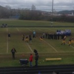 The Negaunee Miners and Inland Lakes Bulldogs on the field in the first round of the MHSAA playoffs on Sunny.FM from Negaunee, Michigan