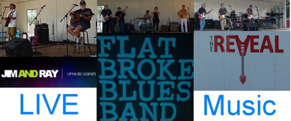 The Bands: Jim and Ray, Flat Broke Blues Band, The Reveal