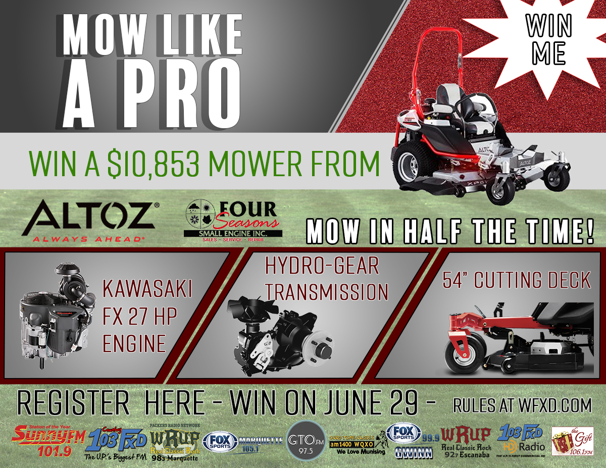 Our Next Major Giveaway – The Mow Like A Pro Giveaway from Four Seasons Small Engine & Altoz