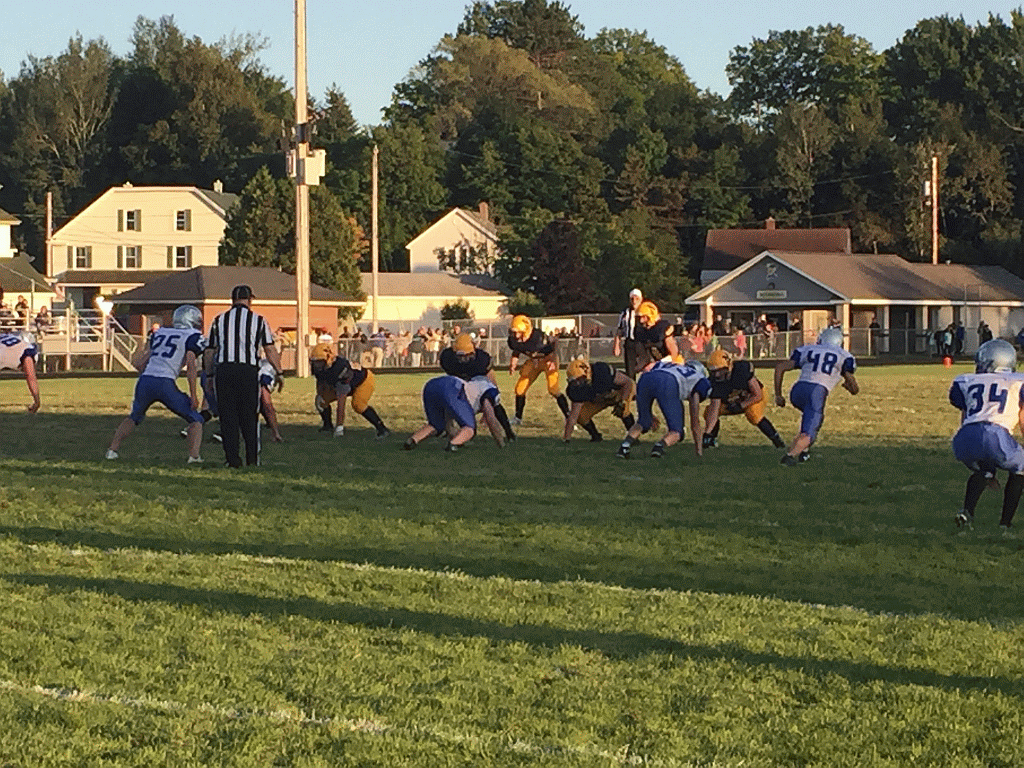 The Miners face the Calumet Copper Kings defence on third down 08/31/17.