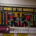 The score near the end of the second quarter.