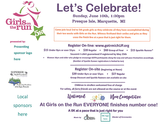 Girls on the Run UP - June 10th Celebrate