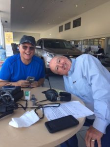 The Major and Jim having a good time at Frei Chevrolet