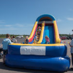 The kids were just loving this giant slide.