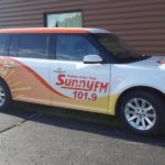 The Sunny Flex and the Silverado Summer Giveaway Truck were both decaled by Icon Sign Company.
