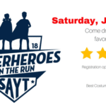 SAYT – Superheroes on the Run Fundraiser Saturday Morning at Lakeview Arena 8a Registration July 7th