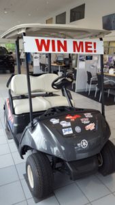 Sign up to win this golf cart at Frei Chevrolet.