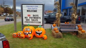 Frei Chevy is getting into the Halloween spirit