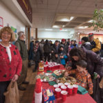 Barb Wiegand manning the cookie station.