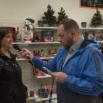 Joe conducting an interview on the air