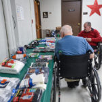 Veterans could also pick up things like mirrors, combs, and tooth paste.