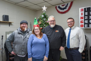 Alex, Nancy, Walt, and Bruce at the D.J. Jacobetti Center for Christmas is For Veterans.