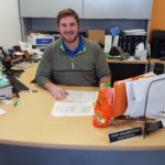 Andy Grundstrom enjoying a busy day at Frei Chevrolet