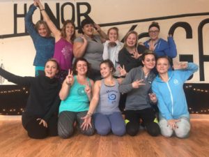 Kelsey with her fellow Yoga Teacher Trainees and Teachers