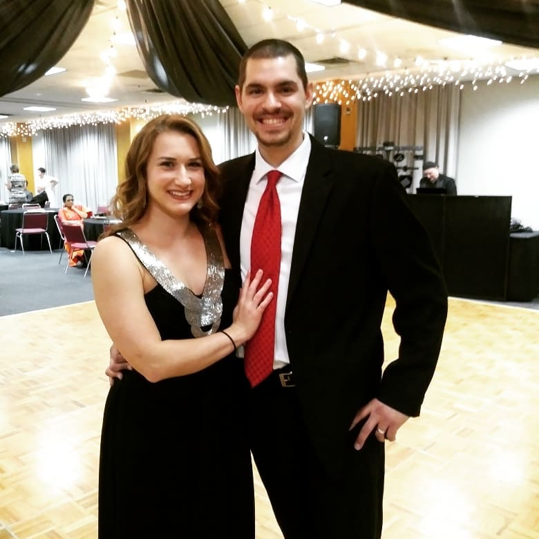 Kelsey and her husband Cody at the Ishpeming Rotary Evening of Elegance Fundraiser on Saturday