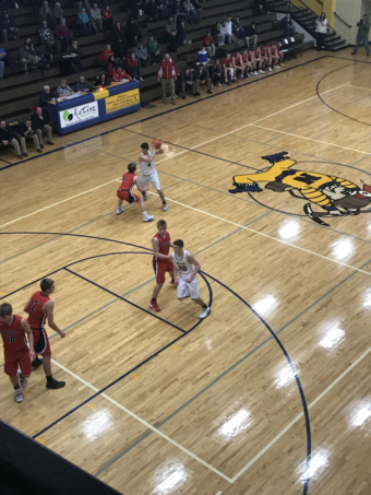 Negaunee drives to the rim in their 56-47 win over Westwood on 101.9 SunnyFM.