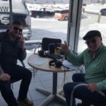 Andy and the Major during the broadcast