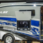 There is a TV in the side of this RV!
