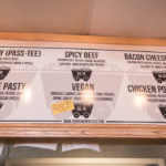 The regular sized pasty menu.