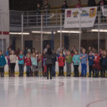 The Sandy Knoll Music Class performing the National Anthem.
