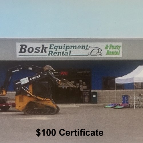 100 Certificate to Bosk Equipment & Party Rental Deal of the Day