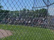It was a great day for softball, but the wind gusted a little throughout the game
