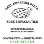 Lake Superior Pizza and Sub Company Certs Deal of the Day