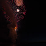 There was so much smoke from multiple fireworks going off at once.