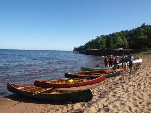 Judy Kitchen Interview Wooden Canoe Assembly in Marquette Tourist Park August 17th 10a-8p