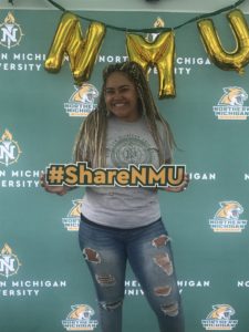 NMU Student Sarah promotes Share NMU at Fall Fest 2019