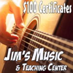 Jim’s Music $100 Certificate Deal of the Day