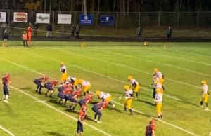 Westwood lines up on offense during its big 42-14 win over Negaunee on Sunny 101.9.