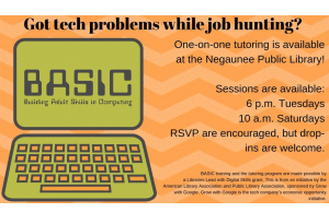 Negaunee Public Library Job Search Computer Tutoring Available Now