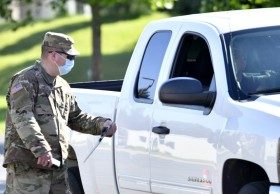 Michigan Guard Conducts Free COVID-19 Drive-Thru Testing