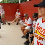 In the dugout with the Sluggers