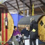 Beautiful outdoor Saunas out on display