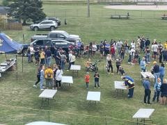 The tailgate before the game to honor the 2002 Miners Championship team.