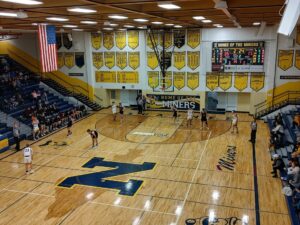 The Negaunee Miners beat the Charlevoix Rayders 57-39