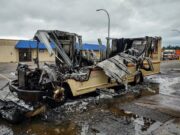 Fire Destroys Delivery Truck In Marquette Twp.