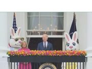 President Biden and First Lady Jill Biden at the 2024 White House Easter Egg Roll Blue Room Balcony The White House