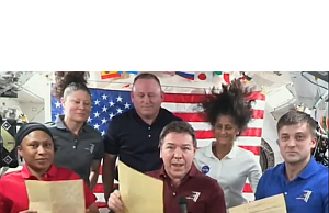 NASA Astronauts on International Space Station - Fourth of July Wishes