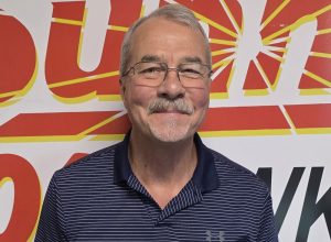 Project Keep Kids Warm Coordinator Dick Derby in the Sunny 101.9 studios after discussing the latest effort.