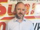 Marquette City Clerk Kyle Whitney in the Sunny 101.9 WKQS fm studios following interview on absentee and early voting in the city.
