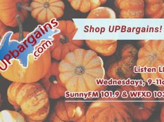 U.P. Bargains Newsletter 10-27-26 U.P. Bargains fall savings promotional graphic.